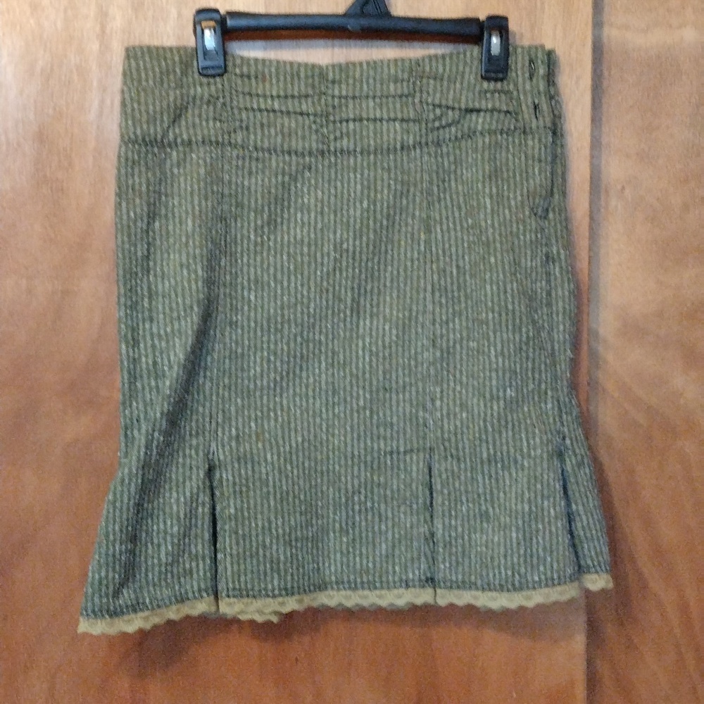 Chartreuse cotton lined Lux skirt